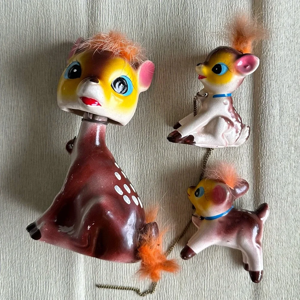 4/$100 - Vintage Ceramic Deer Figurines Set - Picture 2 of 12